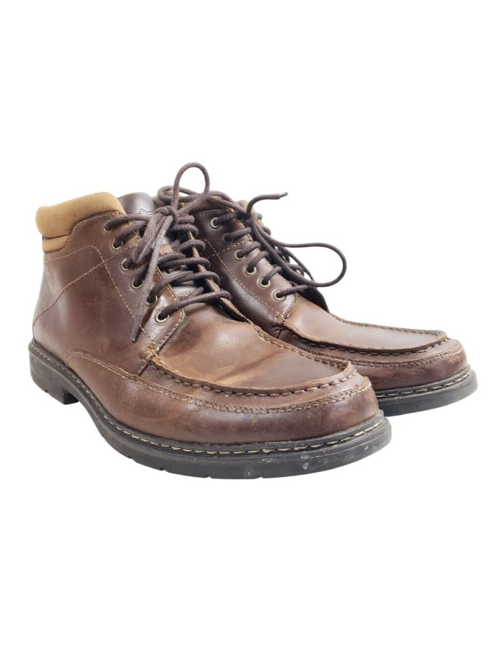 Dockers Mens Size 11 Brown Leather Lace-Up Ankle Boots Durable Casual Shoes